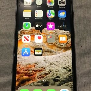 No scratches it’s the screen protector, everything works fine! Unlocked